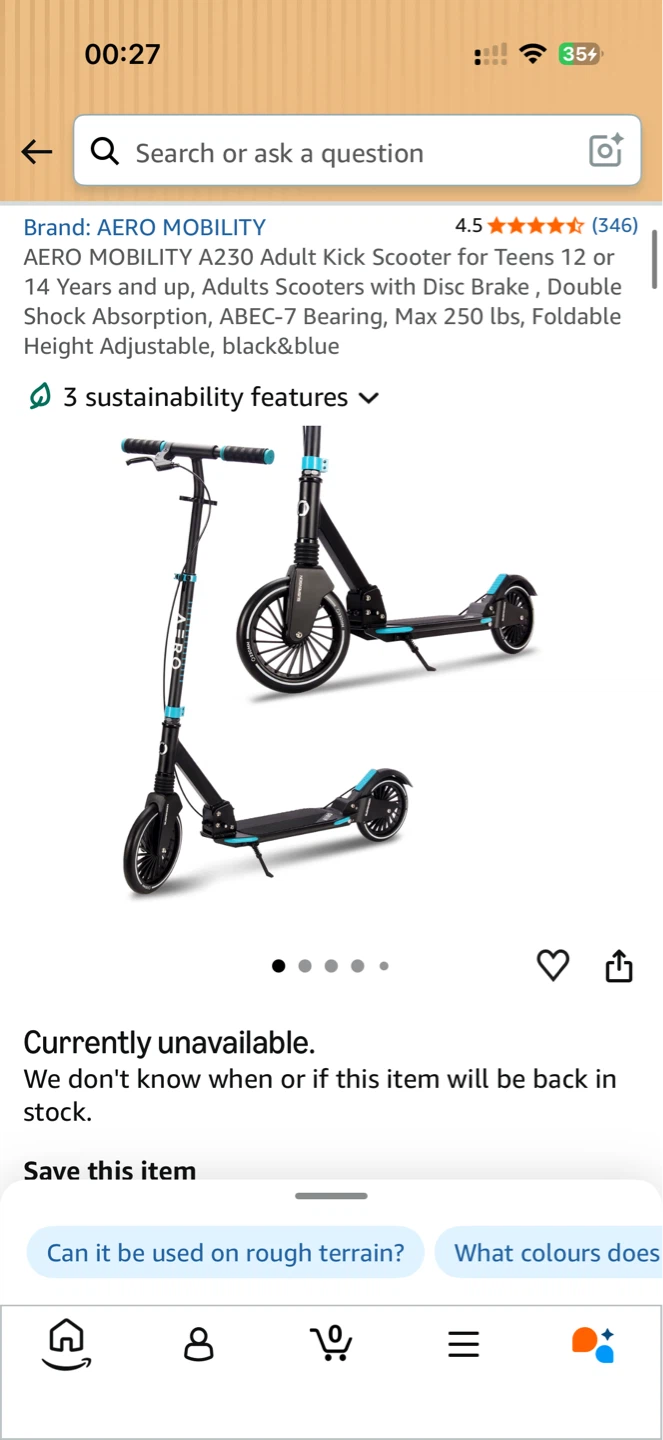AERO MOBILITY A230 Adult Kick Scooter