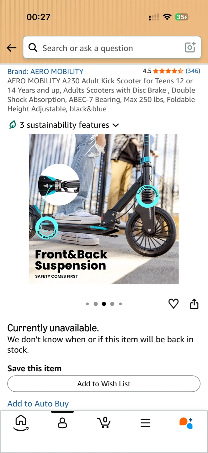 AERO MOBILITY A230 Adult Kick Scooter - photo 3