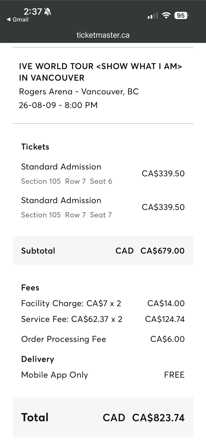 IVE World Tour "SHOW WHAT I AM" Tickets in Vancouver x 2 - photo 5