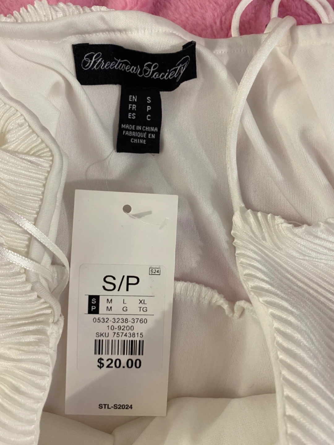 Streetwear Society White Pleated Tiered Mini Dress - photo 3