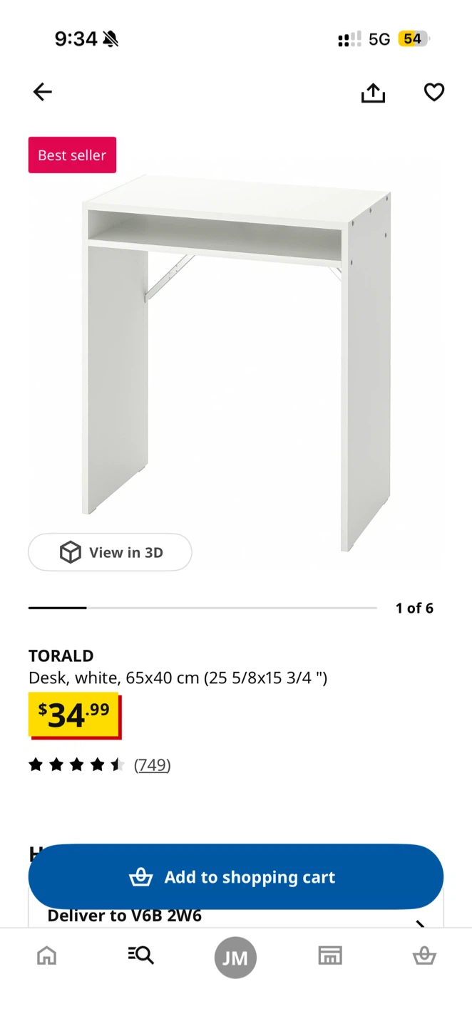IKEA TORALD Desk - White
