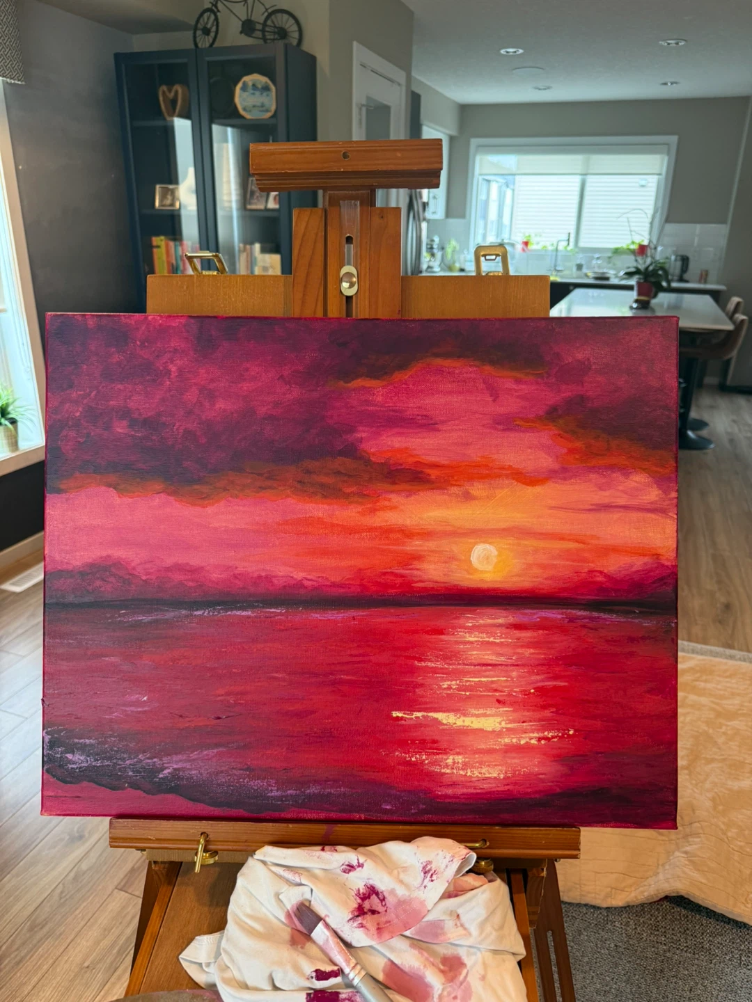 Sunset Painting on Canvas