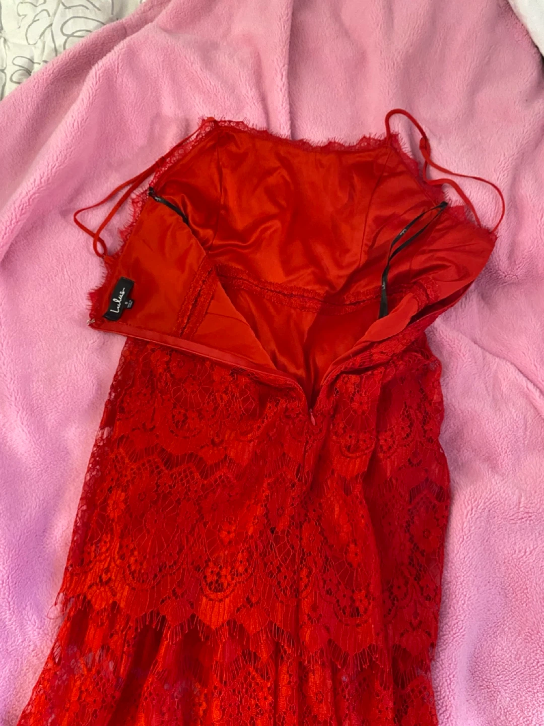Lulus Red Lace Dress, new - photo 5