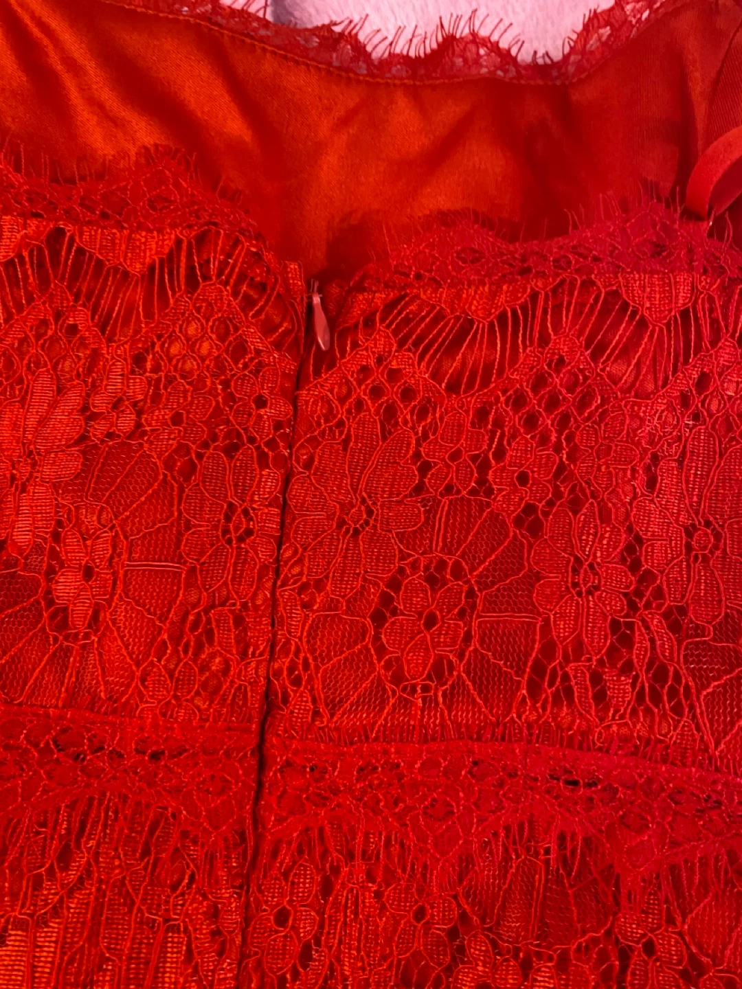 Lulus Red Lace Dress, new - photo 4