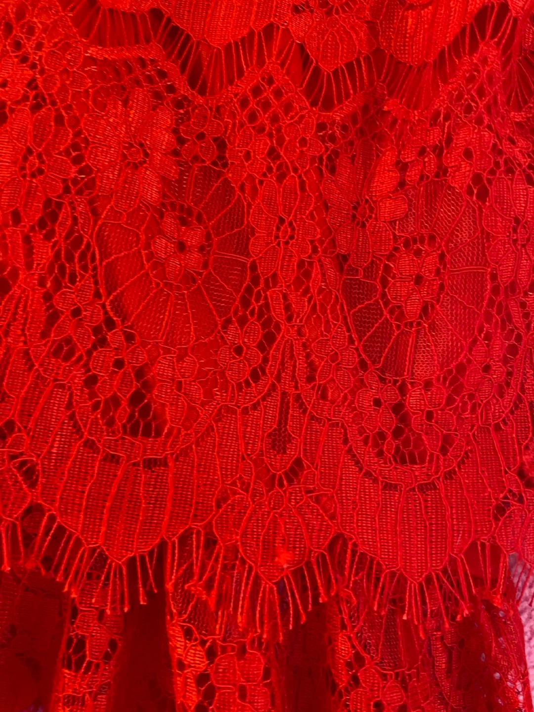 Lulus Red Lace Dress, new - photo 3
