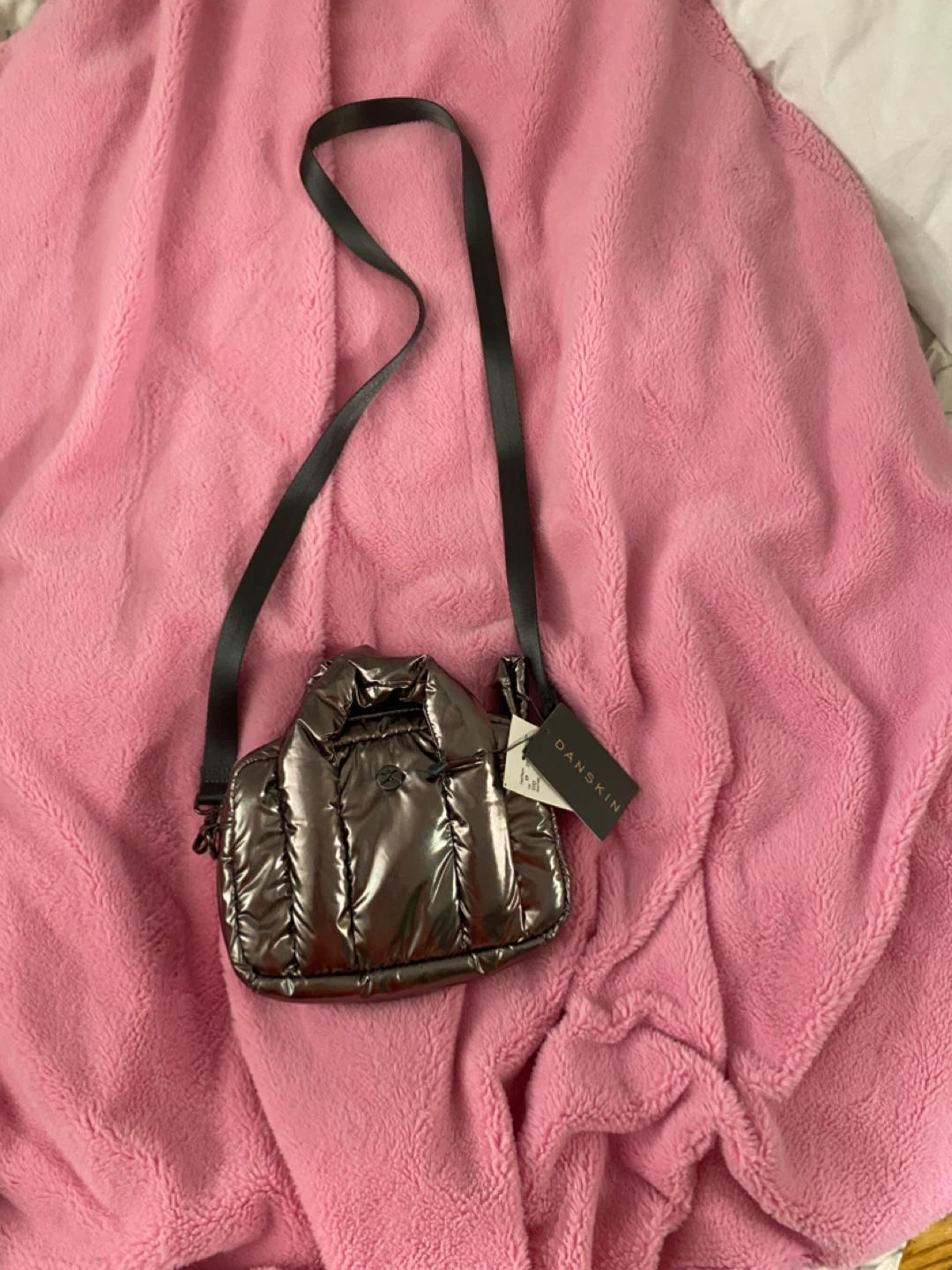 Danskin Metallic Puffer Crossbody Bag