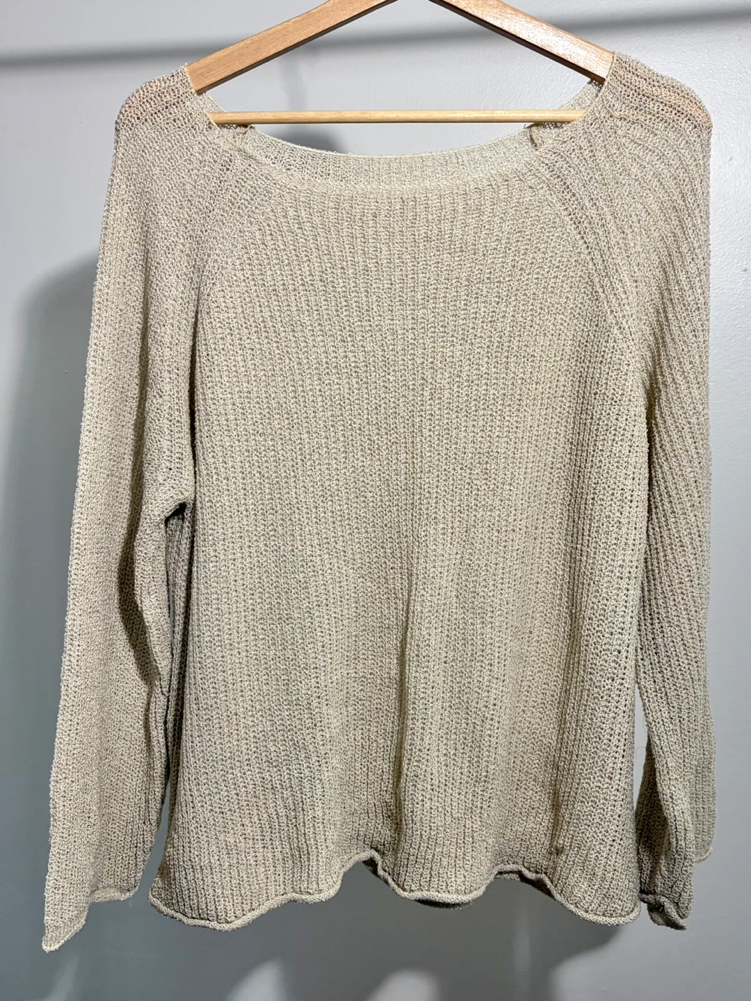 Beige Lightweight Knit Sweater