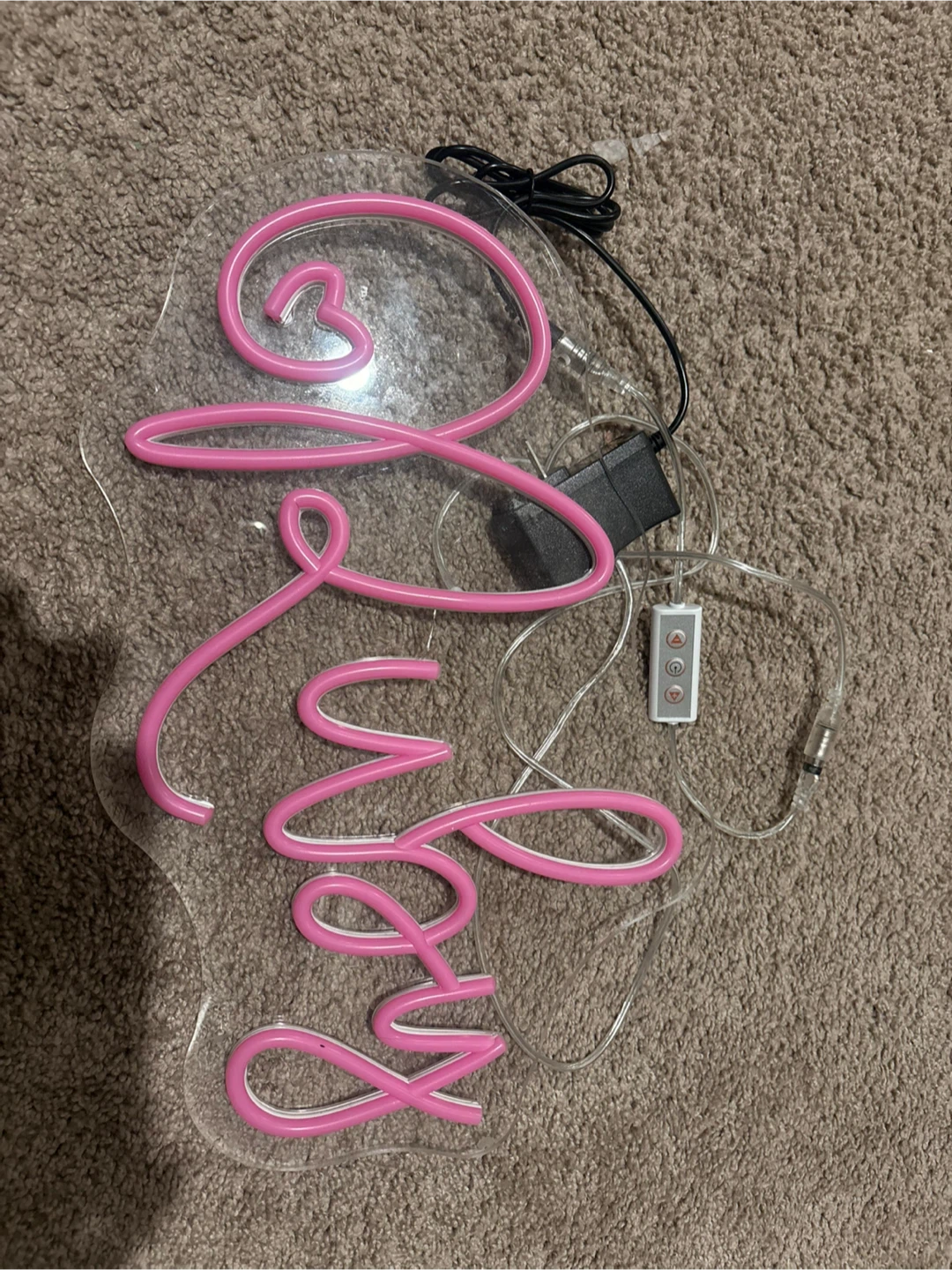 Pink Neon 'Ruby ' Sign Wall Decor