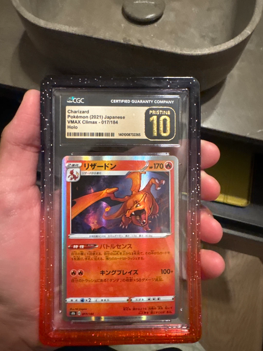 CGC Pristine 10 Charizard Pokémon Japanese VMAX Climax Holo Card