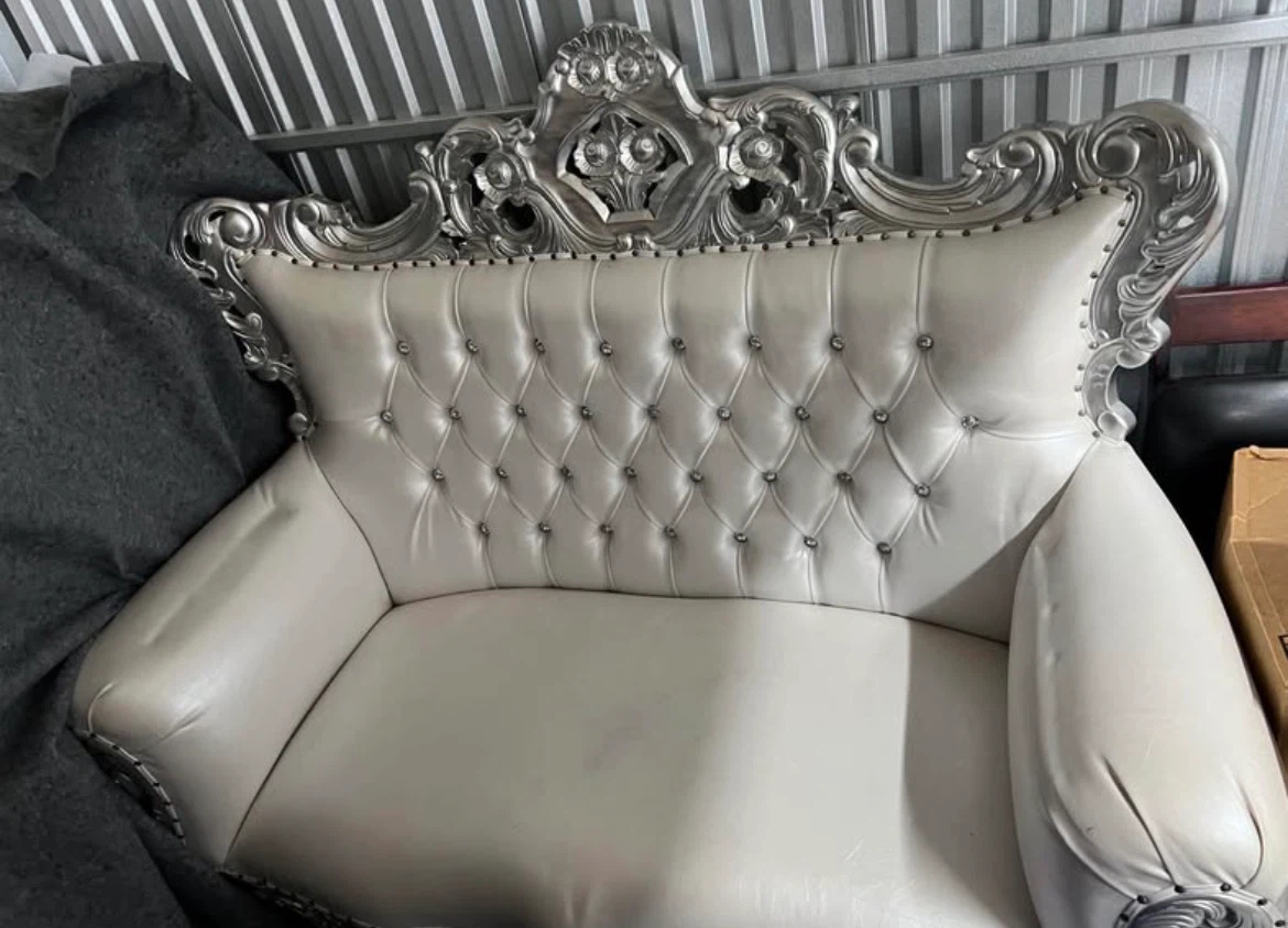 Silver Double Throne Chair