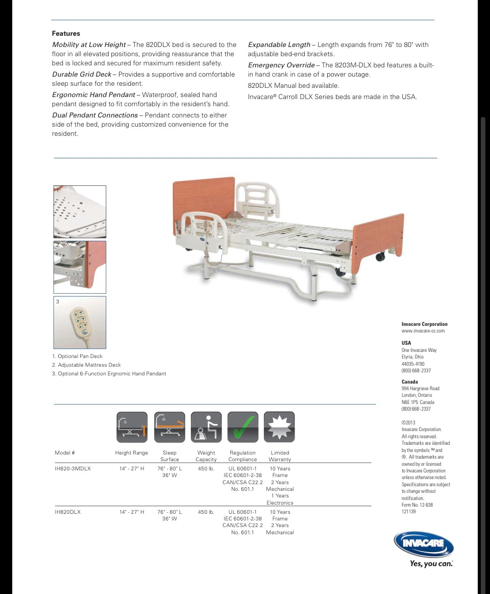 Invacare Continuing Care Hospital Bed IH820-3MDLX - photo 5