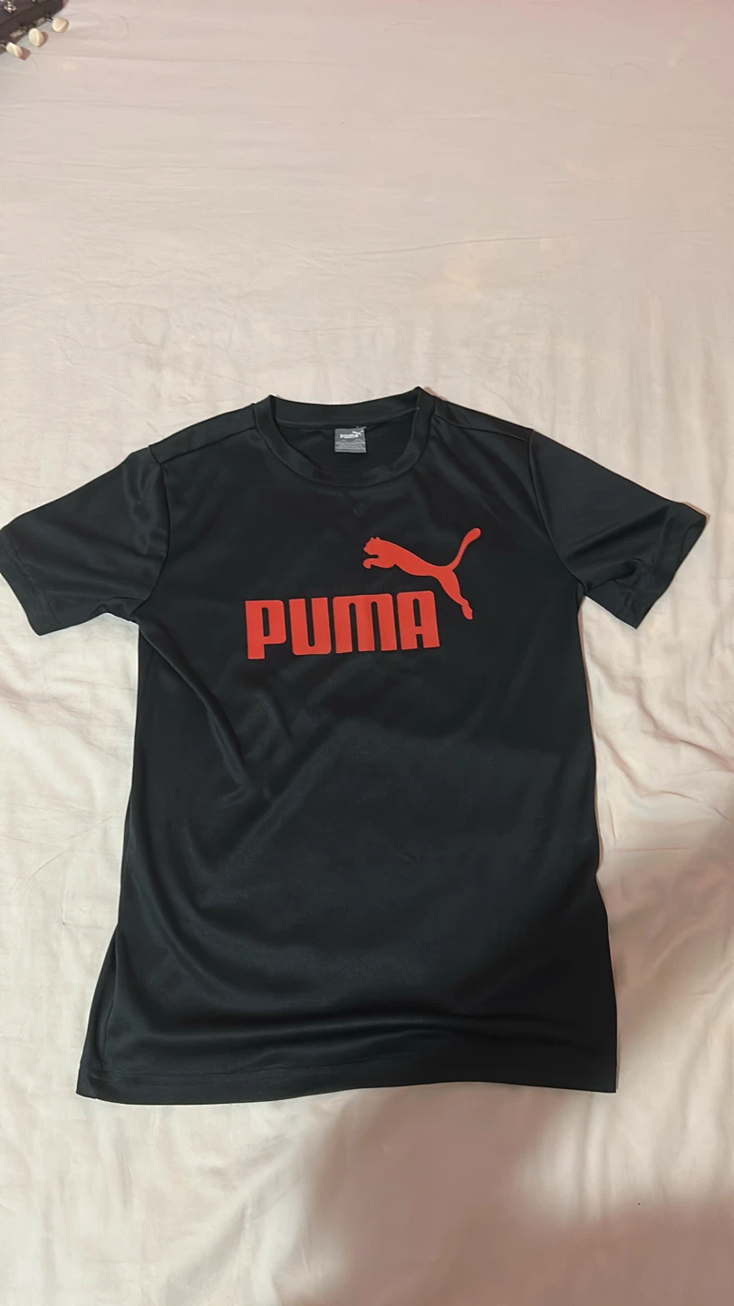 Puma Black T-Shirt with Red Logo