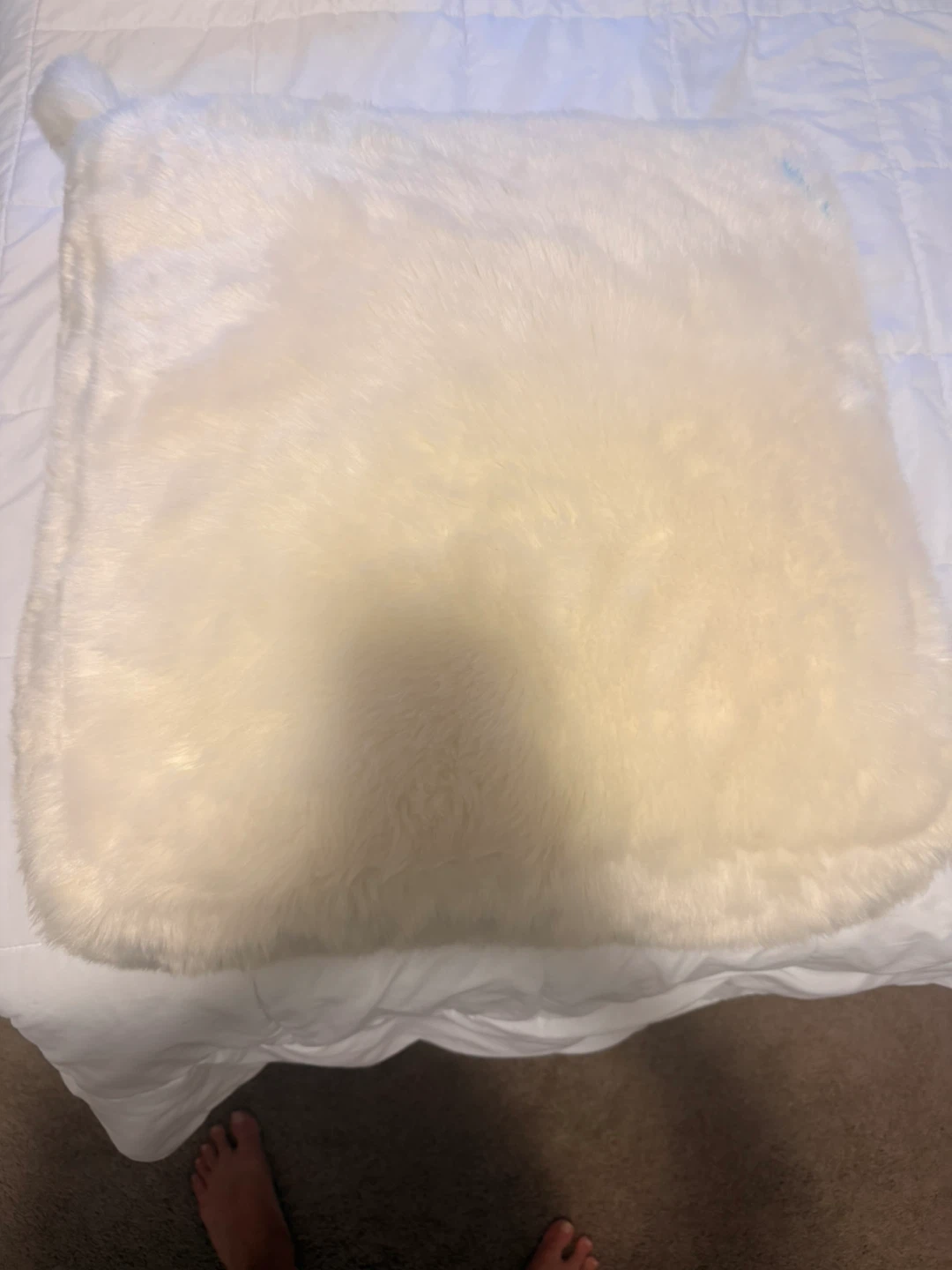 White Faux Fur Throw Blanket