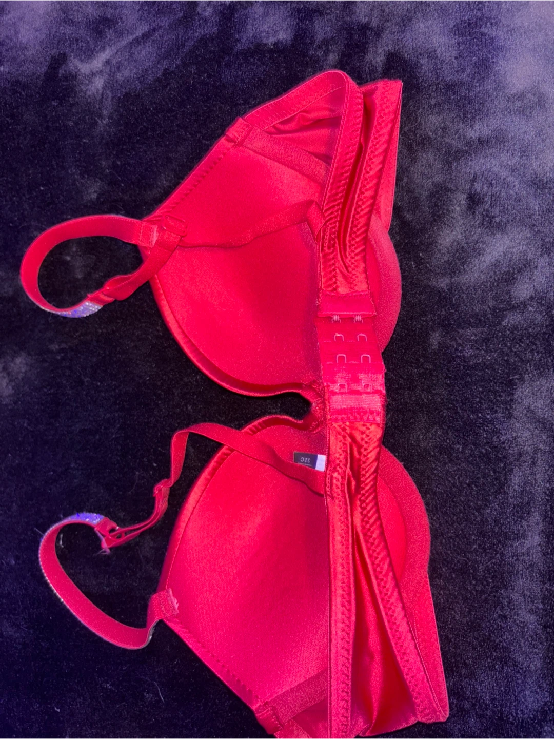 Red Push-Up Bra with Rhinestone Straps - photo 2