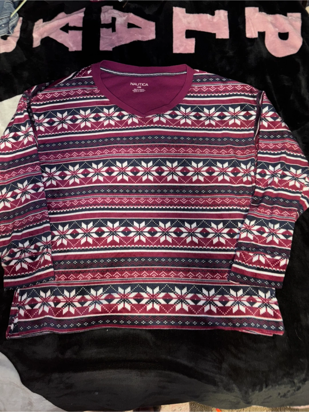 Nautica Women's Fair Isle Pajama Set - Size L