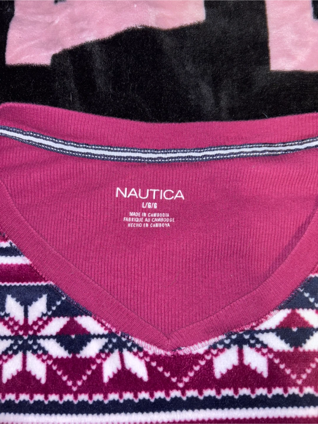 Nautica Women's Fair Isle Pajama Set - Size L - photo 2