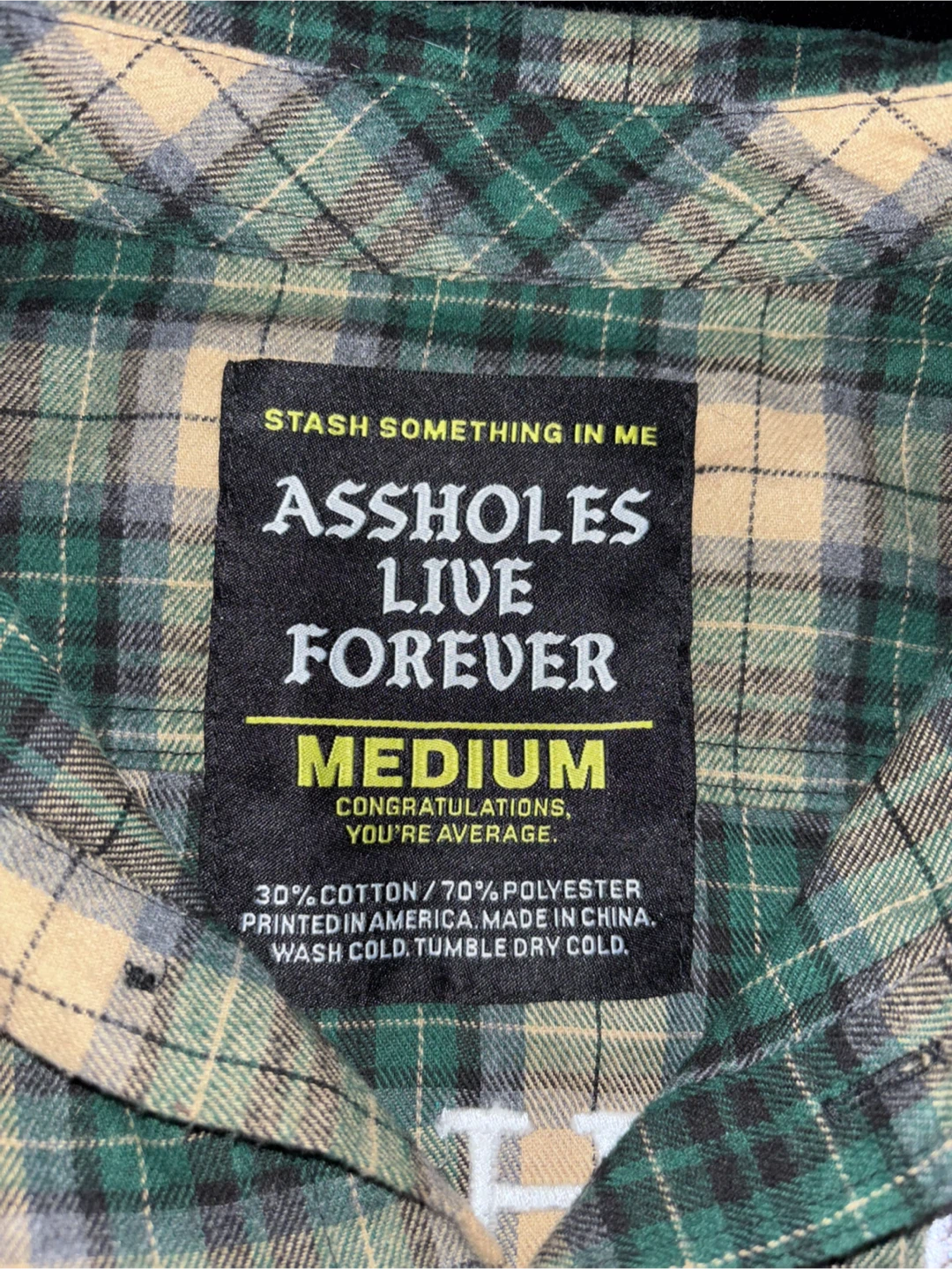 ASS·HOL·ES LIVE FOREVER Flannel Shirt - photo 2