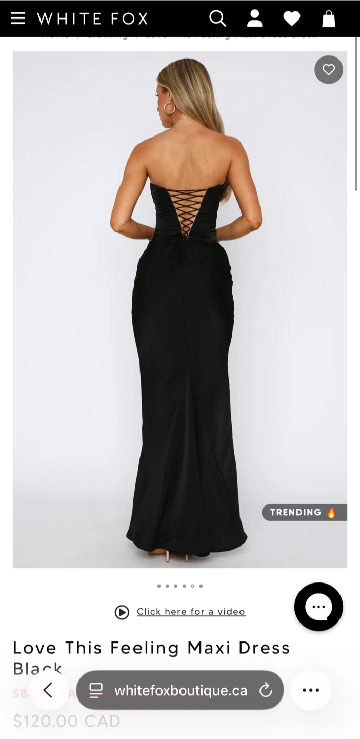 White Fox Love This Feeling Maxi Dress - Black - photo 2