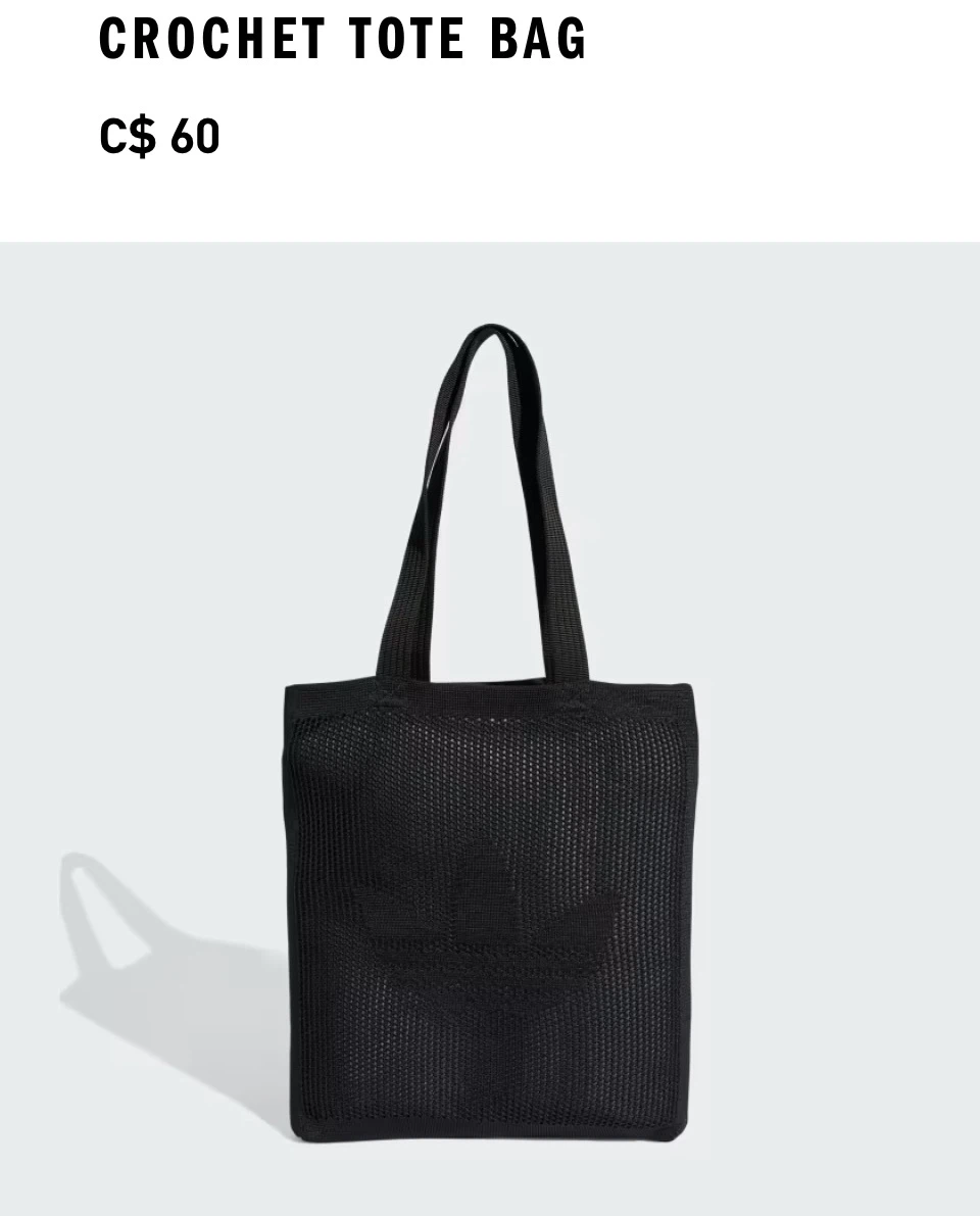 Adidas Crochet Tote Bag