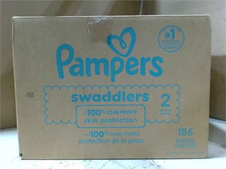 Pampers 186 Count Swaddlers Diapers Size: 2