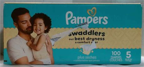 Pampers 100-count Swaddlers Active Baby Diapers, White sz 5