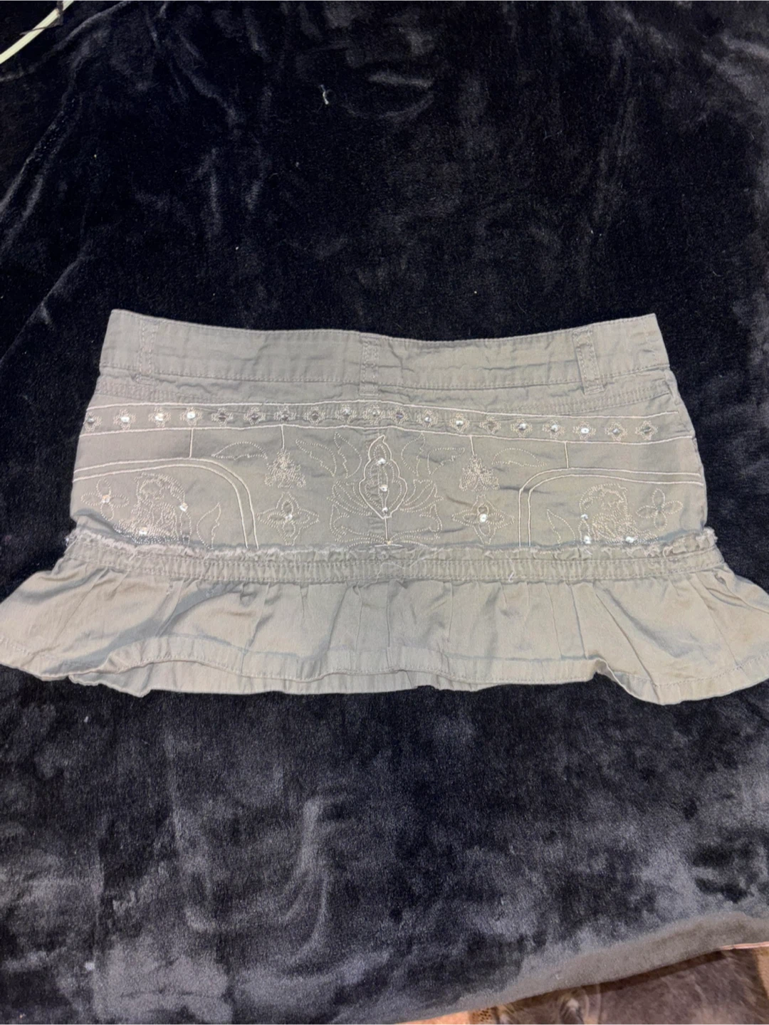Garage Gray Mini Skirt with Embroidery Size 1