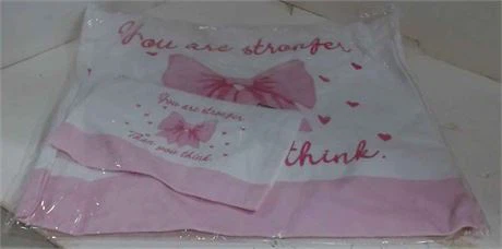 Lasuroa Pink Preppy Canvas Tote and Makeup Bags - photo 2