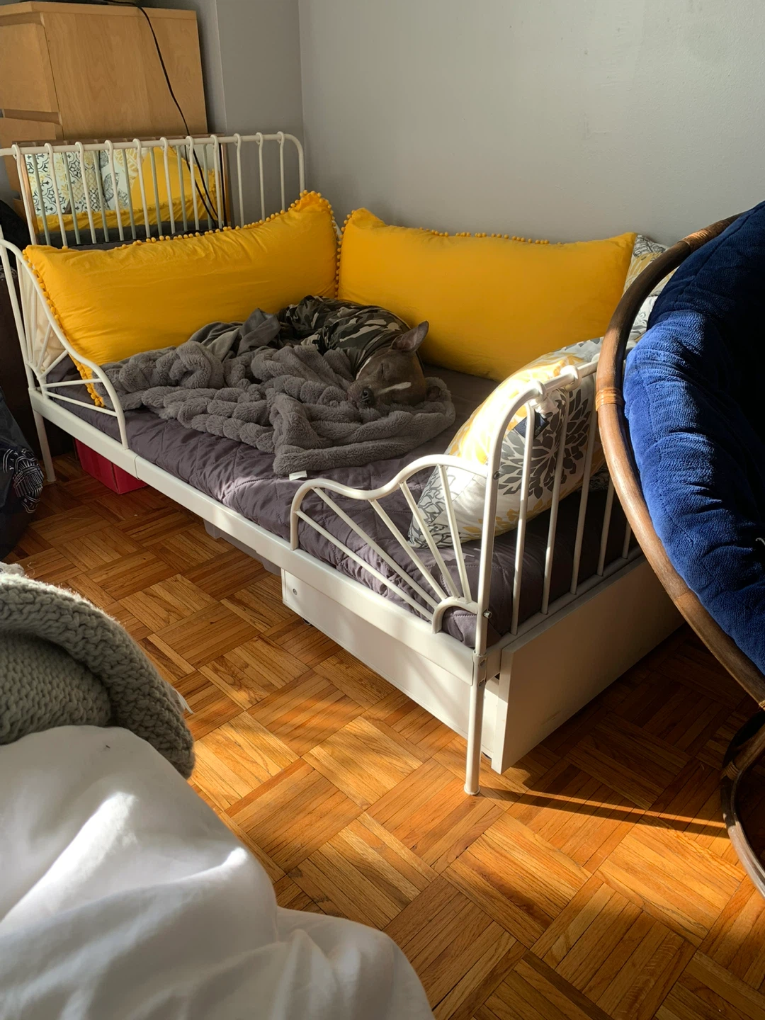 IKEA MINNEN Extended Bed Frame with Slatted Bed Base - White - photo 4