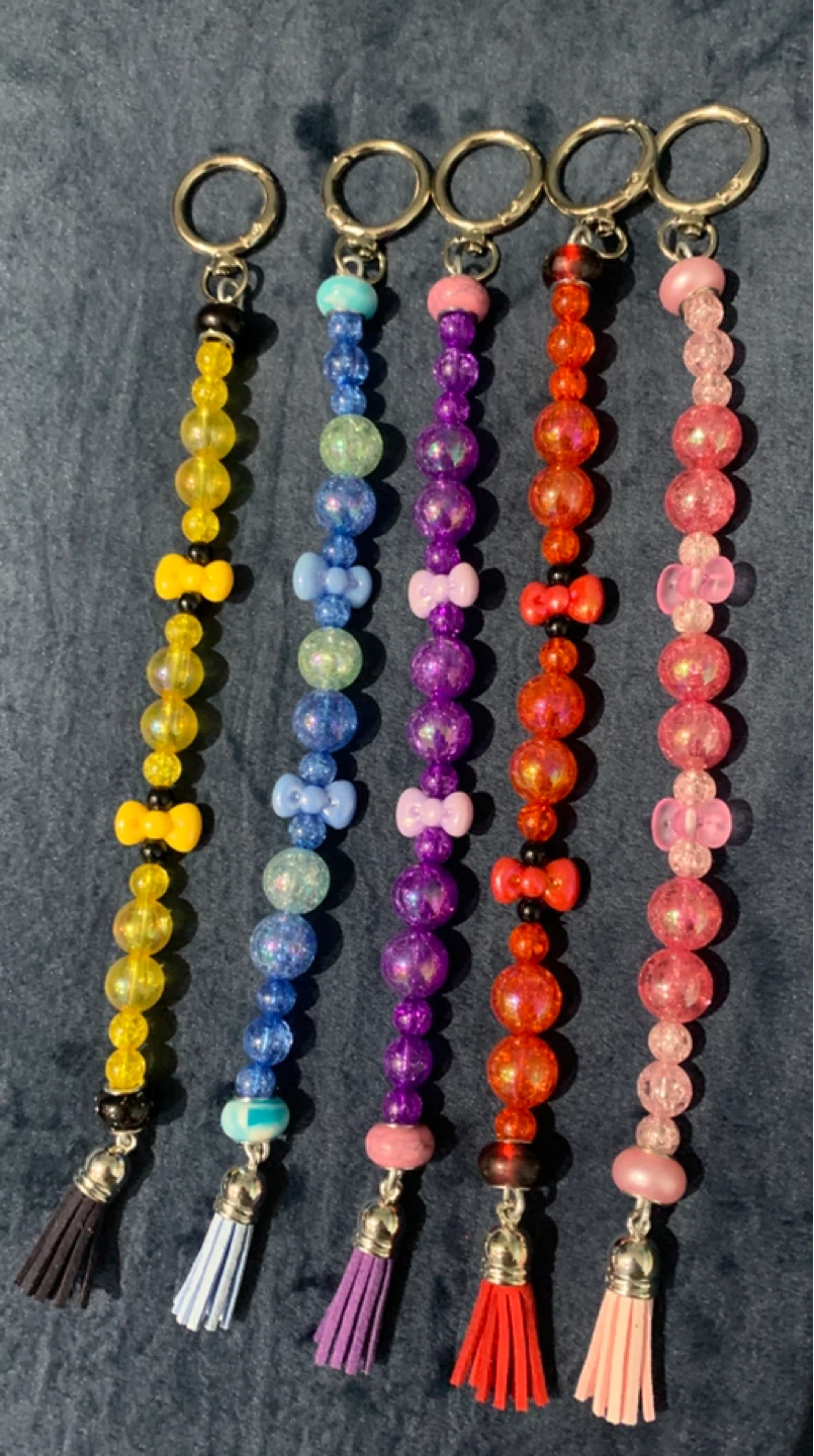 Beaded Keychains with Tassels 10 dollars Each
