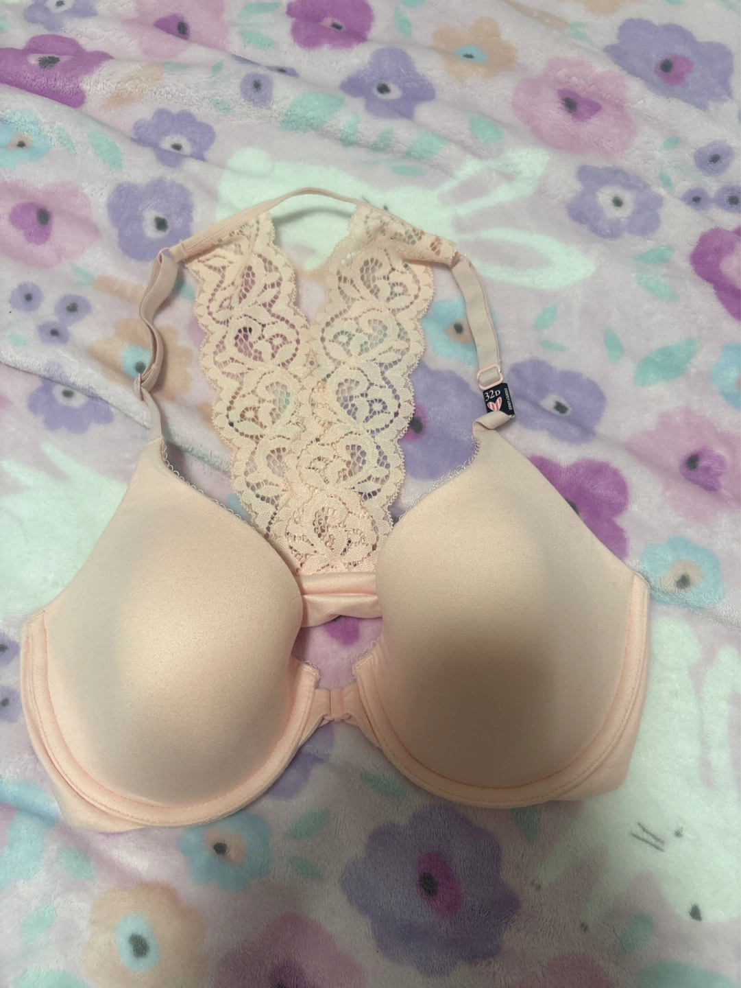 Victoria's Secret Pink Lace Back Bra 32D