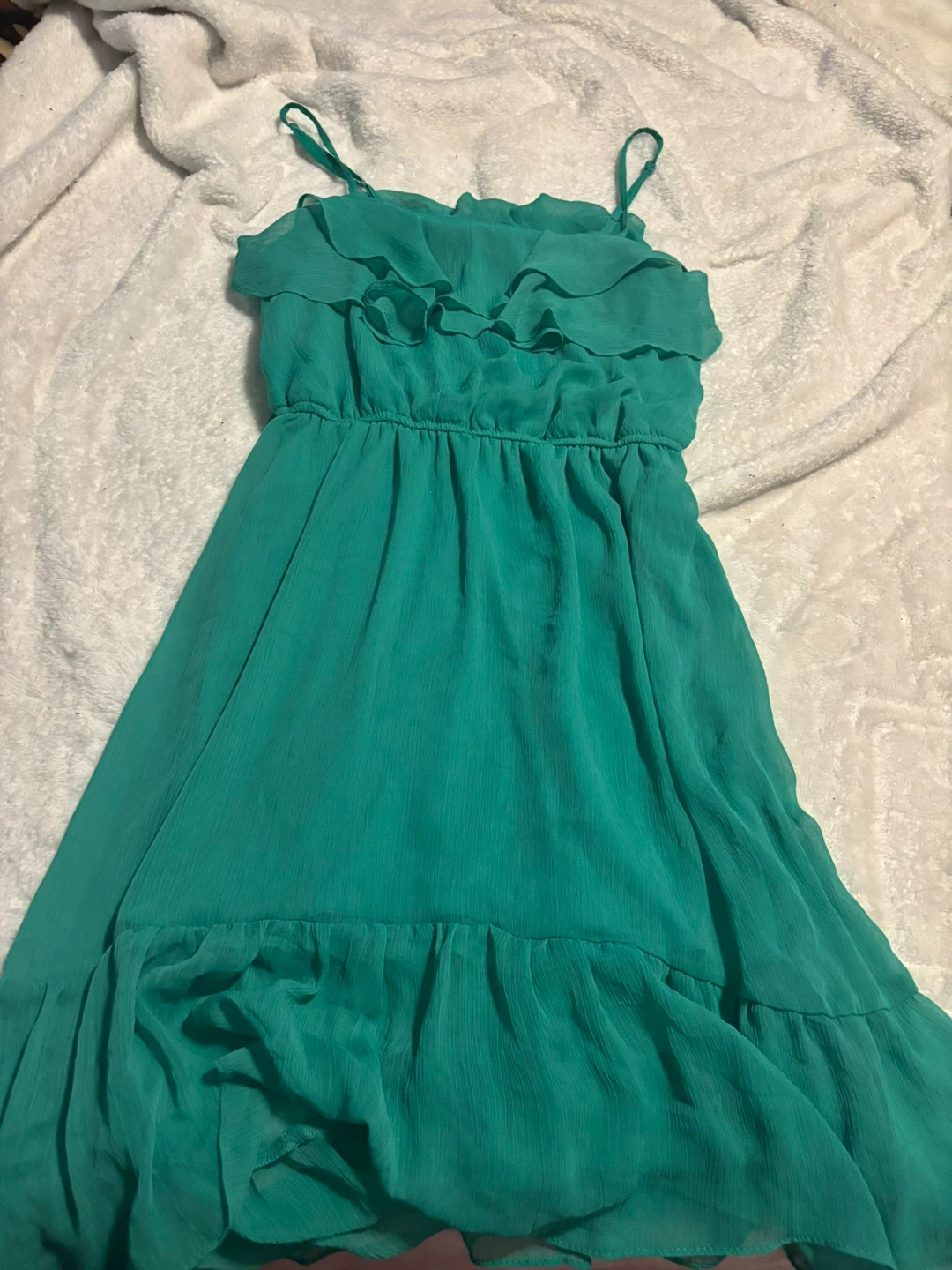 Seduction Teal Ruffle Dress S/P