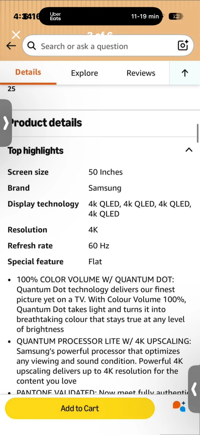 Samsung 50-inch QLED 4K UHD Q60D Smart TV - photo 3