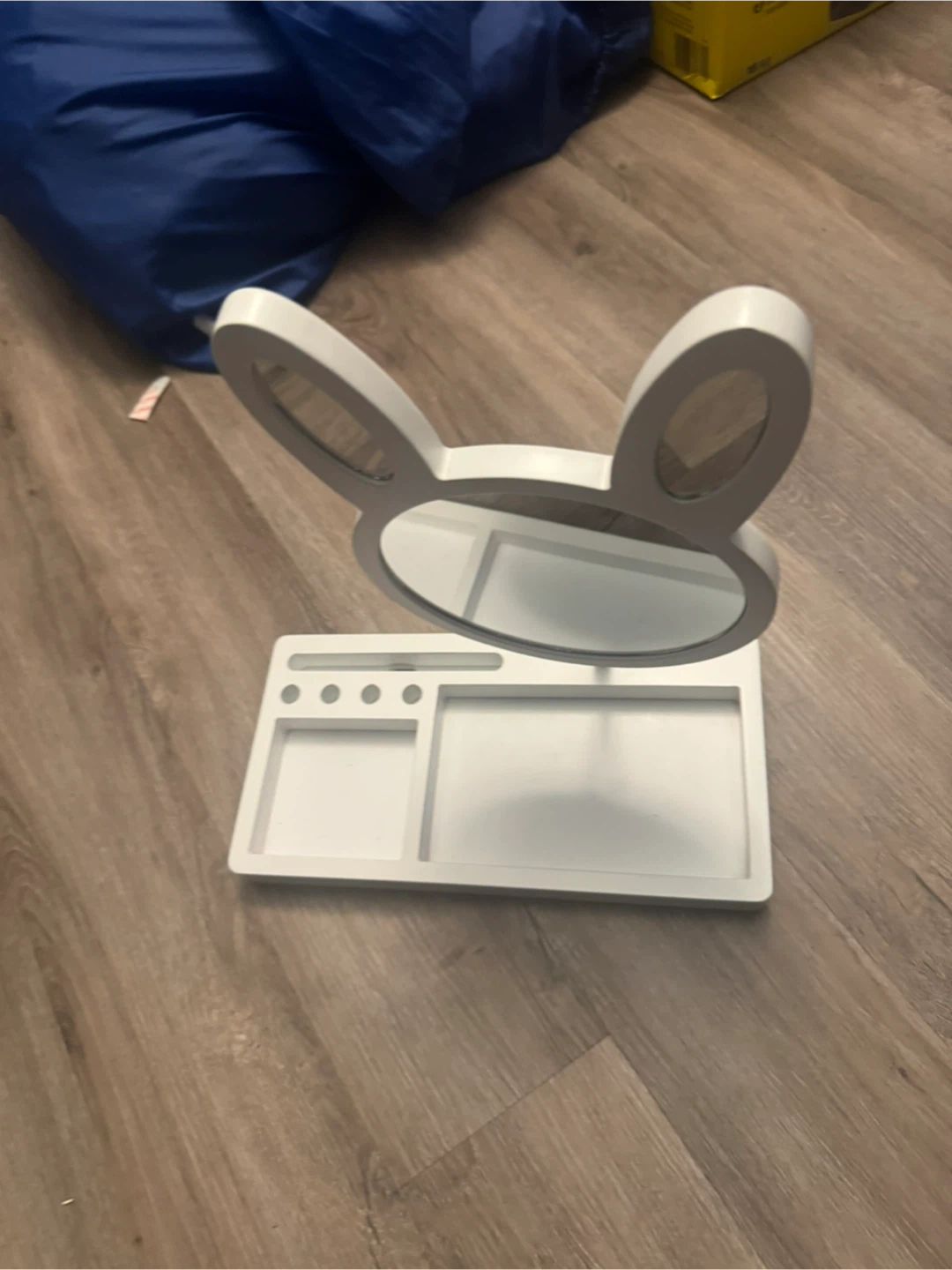 White Bunny Vanity Tray with Mirror - photo 2