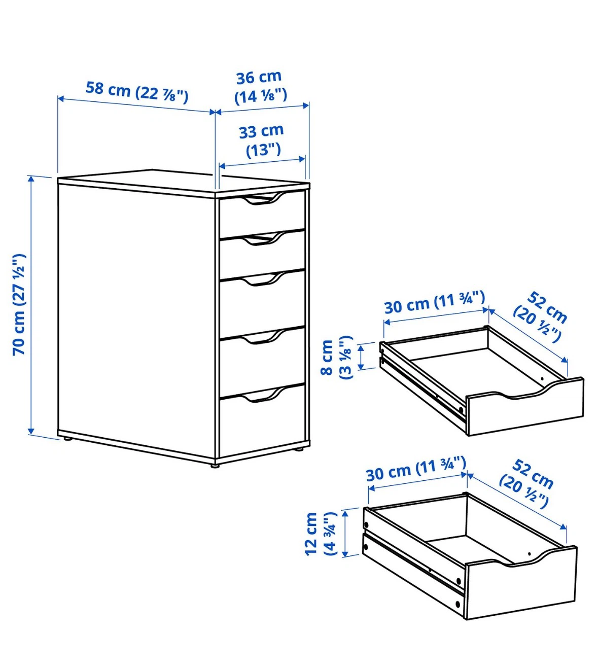 IKEA ALEX - 5 drawer unit - photo 4