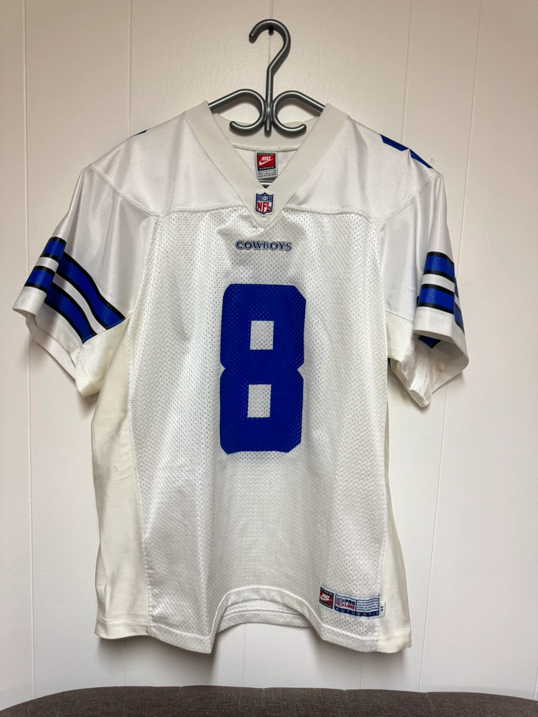 Vintage 90’s Nike NFL Cowboys Aikman 8 Jersey (large or 44)