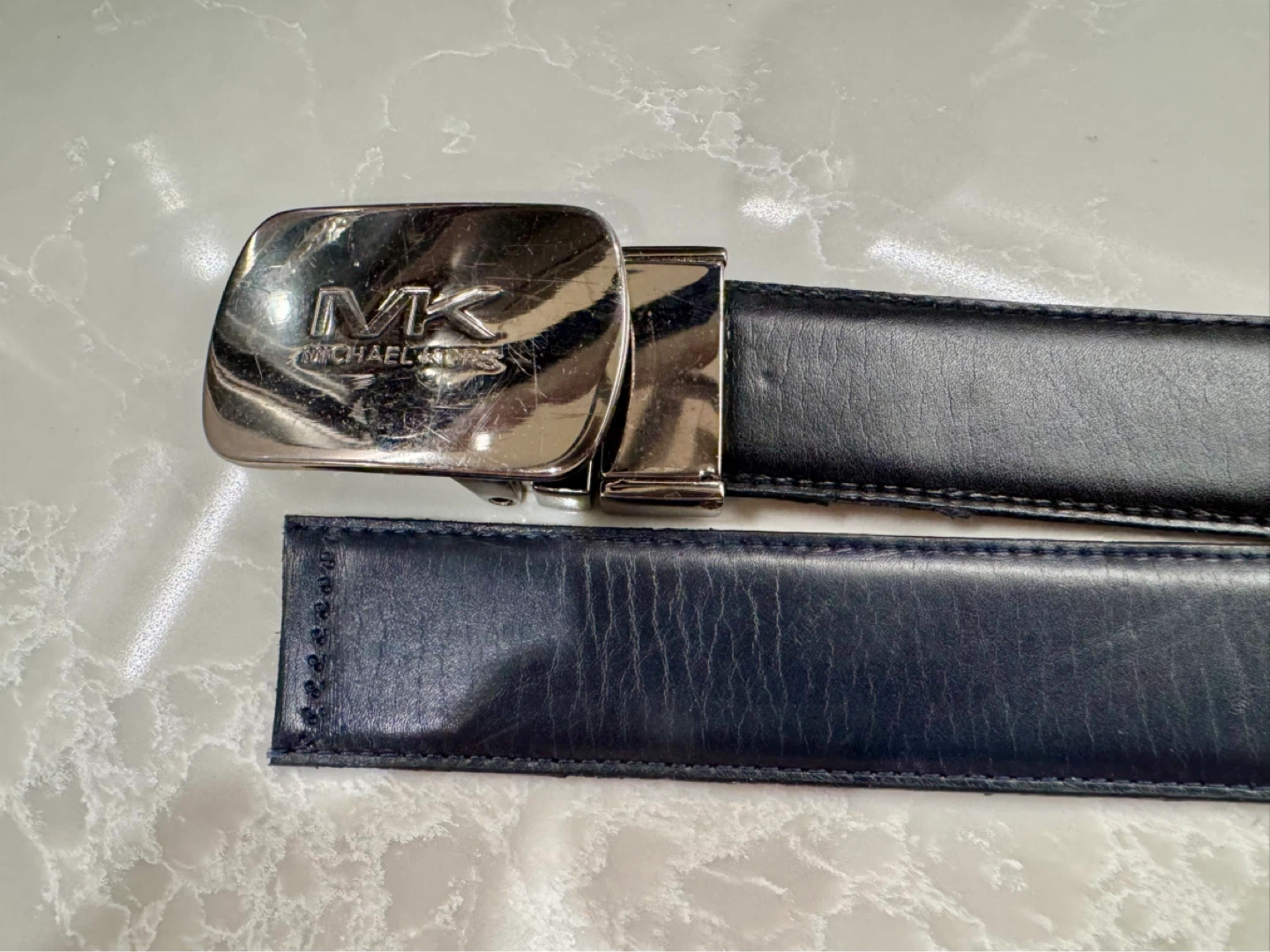 Michael Kors Belts - Reversible MK Logo Blue/Brown - photo 3
