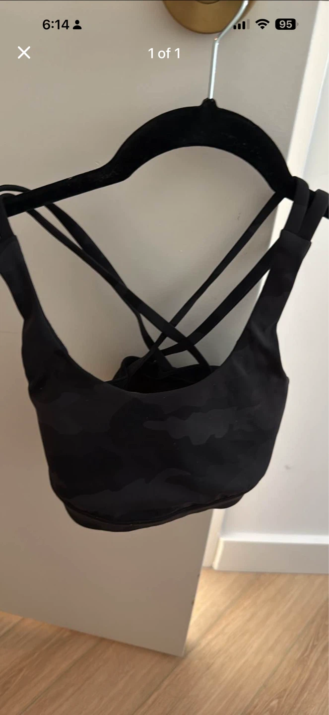 Lululemon Black Camo Sports Bra