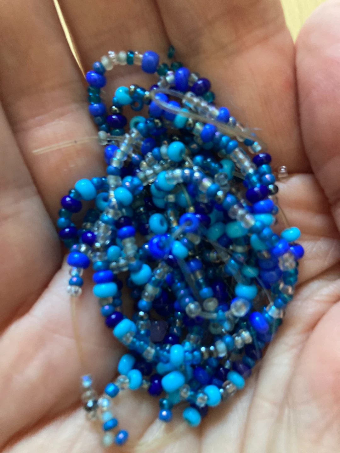 FREE Blue Bead Broken Strand