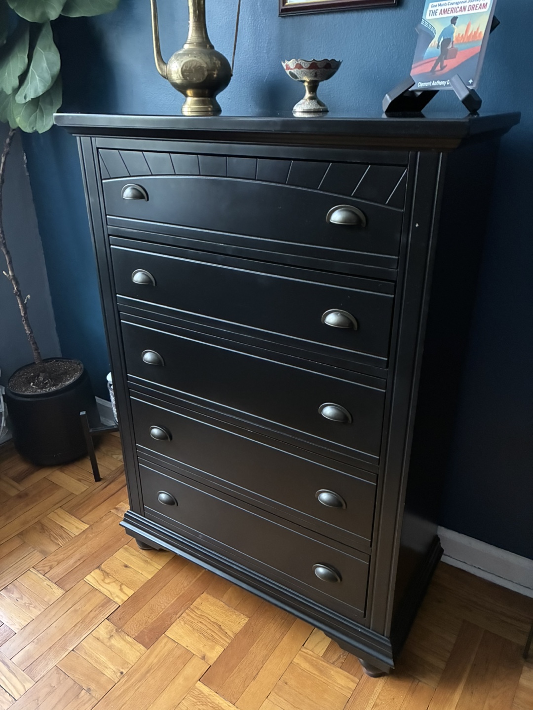 Black 6-Drawer Tall Dresser - photo 3