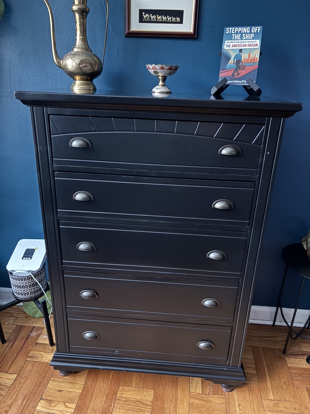 Black 6-Drawer Tall Dresser - photo 2