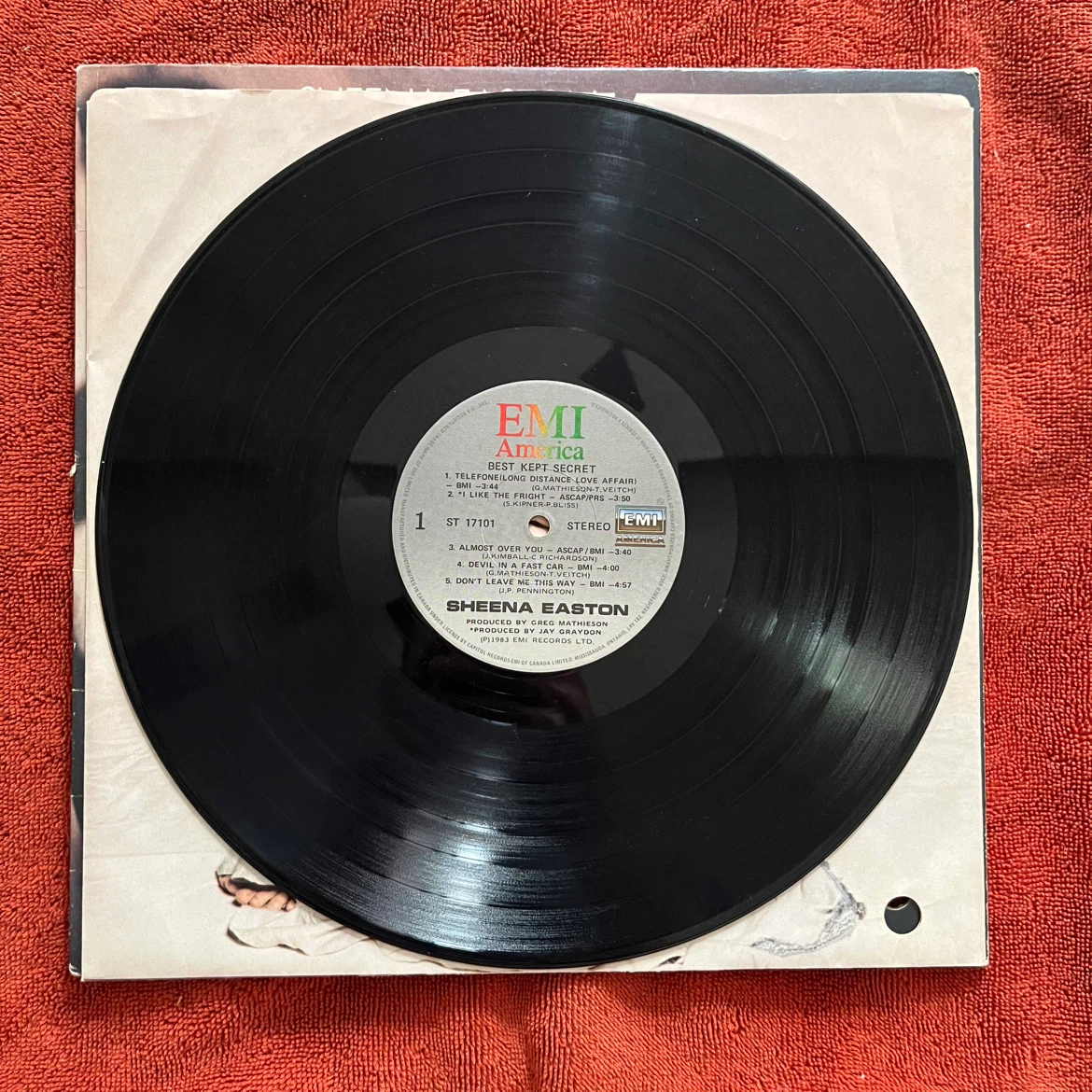 Sheena Easton Best Kept Secret Vinyl Record - photo 2