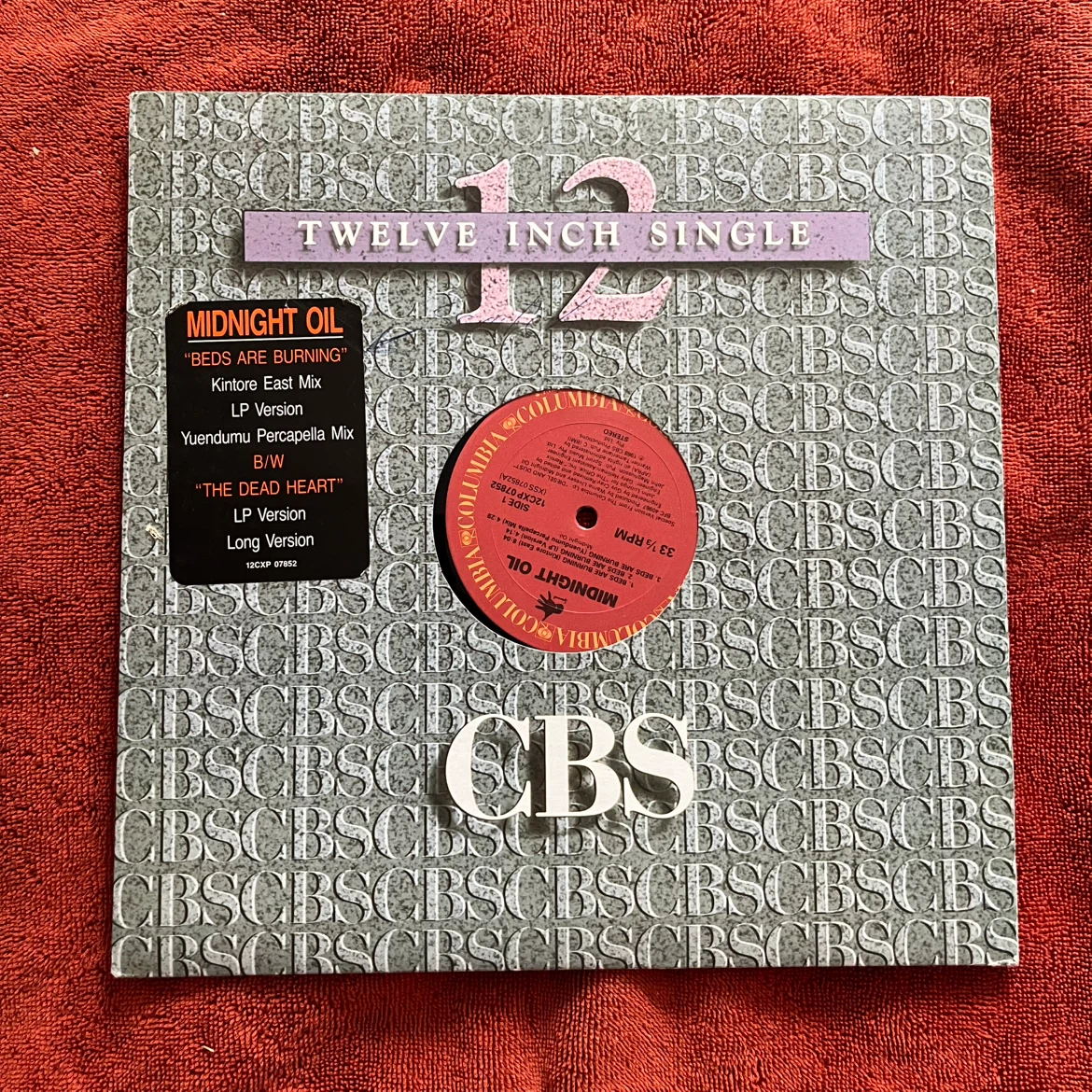 Midnight Oil "Beds Are Burning" 12 Inch Single