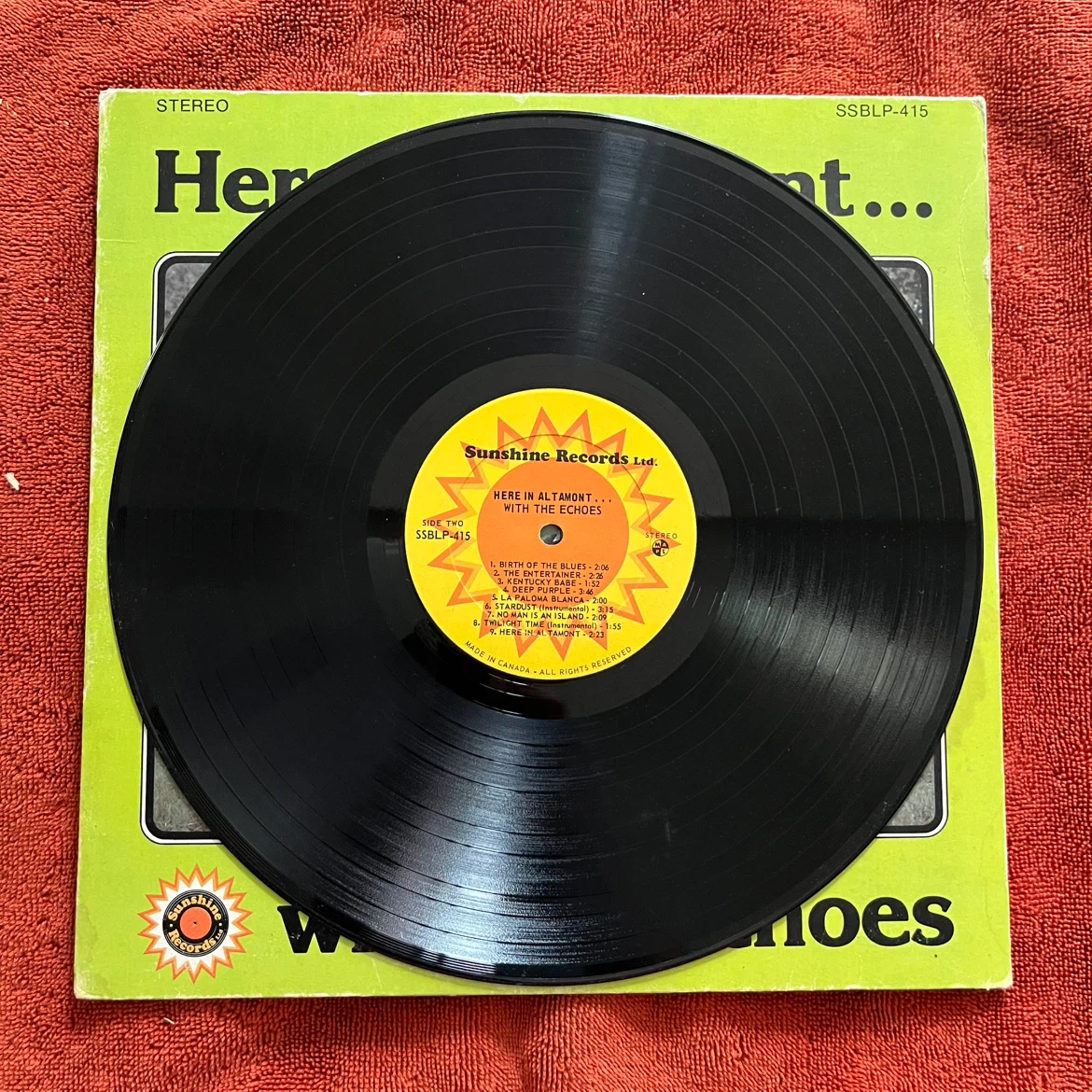Sunshine Records Here in Altamont with the Echoes Vinyl Record - photo 2