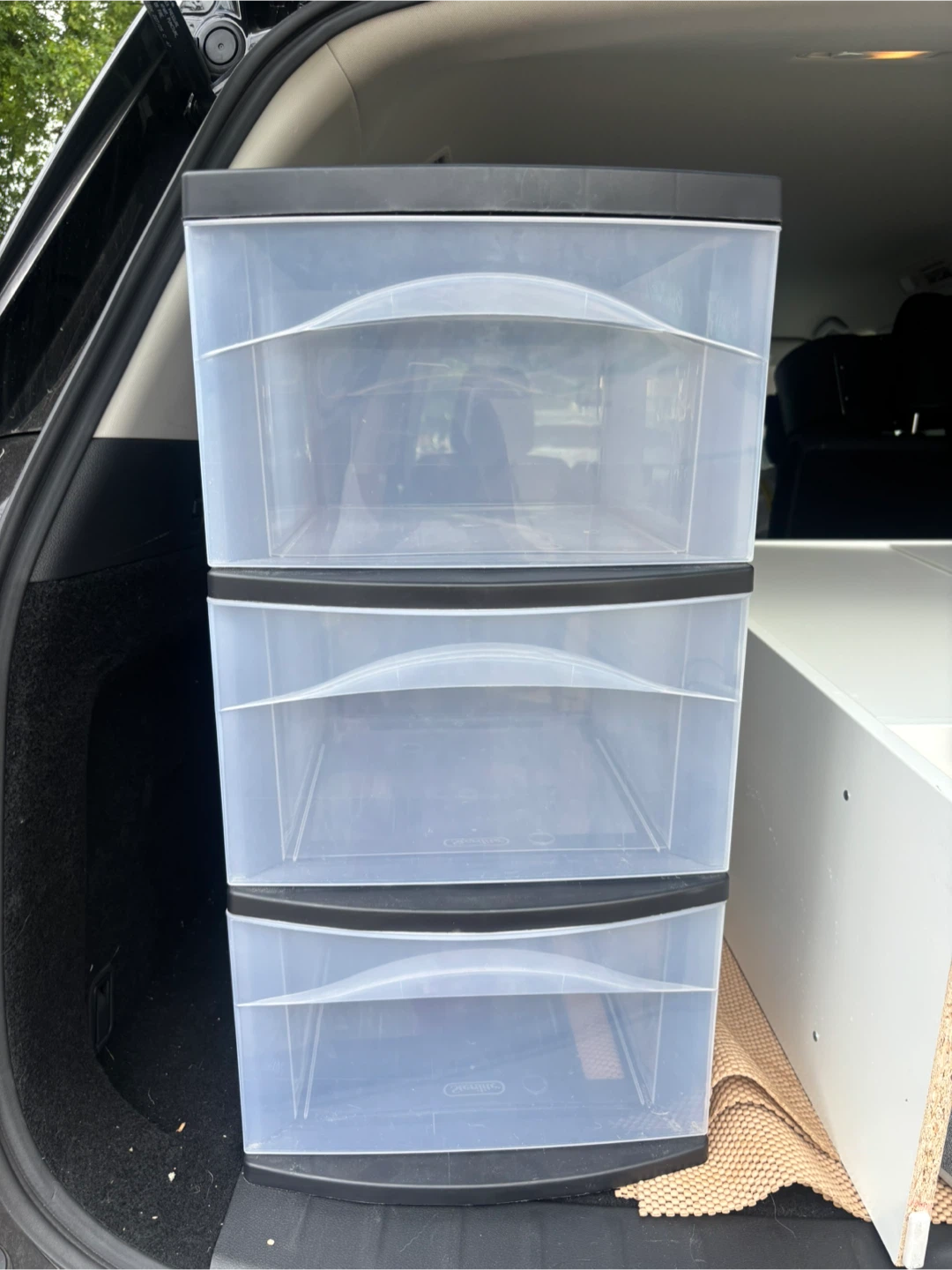 Clear 3-Drawer Plastic Storage Unit