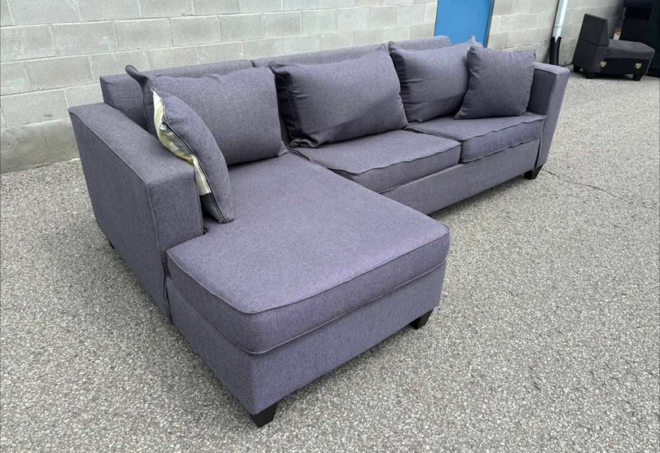 Grey Sectional Sofa with Pull-Out Bed