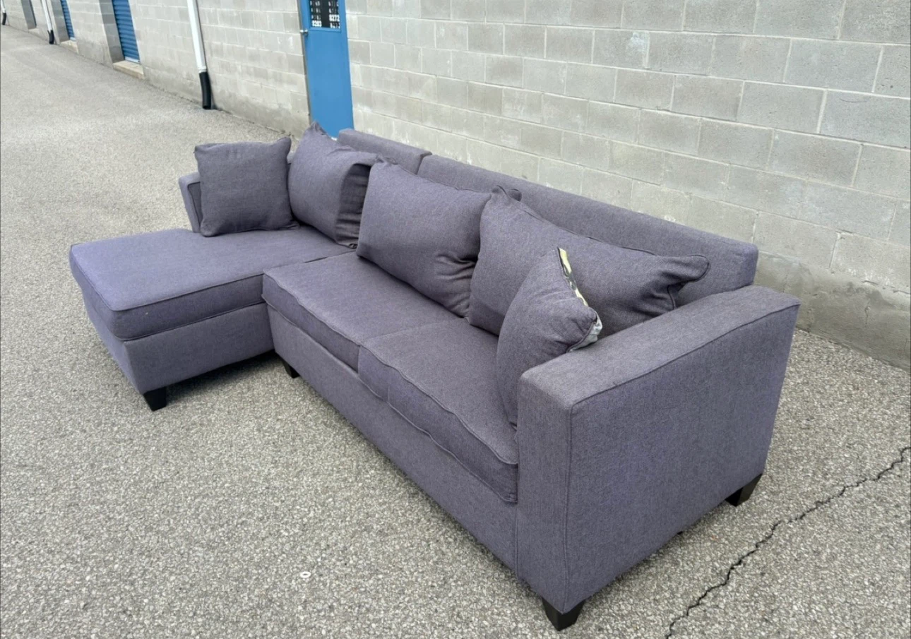 Grey Sectional Sofa with Pull-Out Bed - photo 5