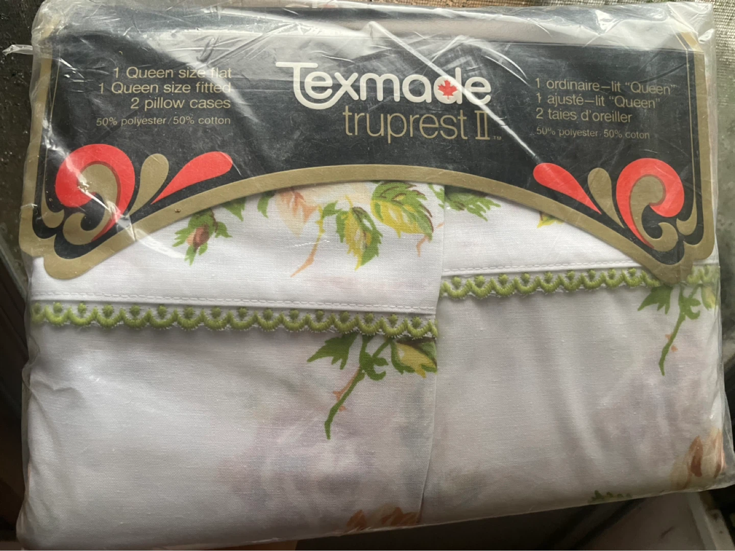NEW! Vintage Queen Sheet Set