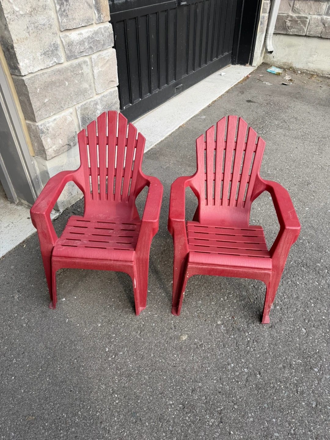 Set of 2 kids Plastic Adirondack Chairs