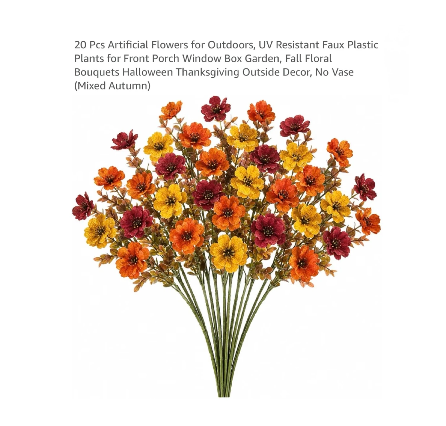 Brand new 20 Pcs Artificial Flowers for Outdoors