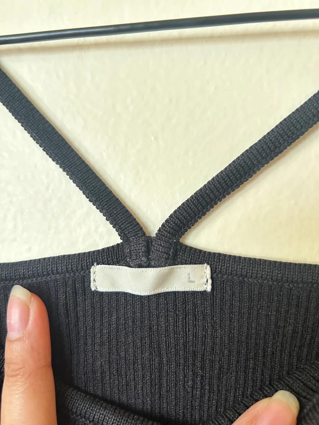 Black Ribbed Tank Top - photo 2